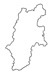 長野県の地図（白地図）