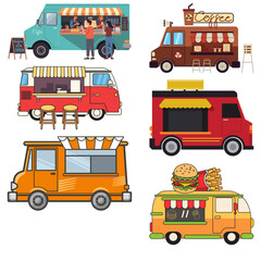 Colorful Food Truck Collection Diverse Designs & Styles
