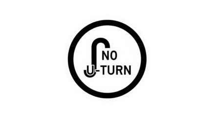 No UTurn Road Sign 2.