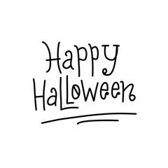 happy Halloween handdrawn