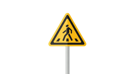 Pedestrian Crossing Sign on White 6.