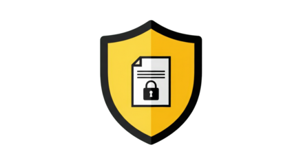 Secure Document Protection with Shield Icon.
