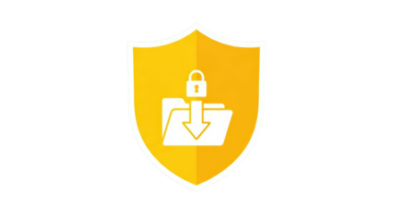Secure Download Icon on Shield.
