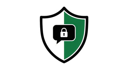 Secure Message Shield with Lock Icon.