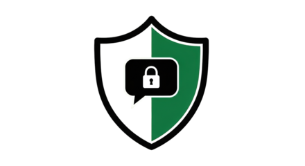 Secure Message Shield with Lock Icon.