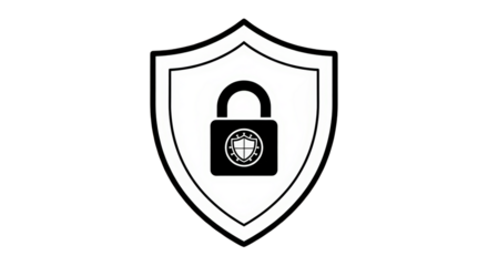 Security Shield and Padlock Icon.