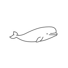 Obraz premium Simple Line Drawing of a Whale