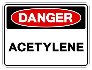 Danger Acetylene Symbol Sign ,Vector Illustration, Isolate On White Background Label.EPS10