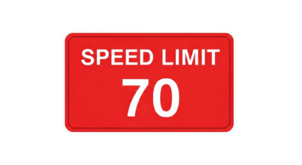Speed Limit Sign 70 mph.