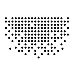 Abstract Black and White Dots and Squares Pattern.