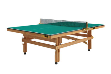 Fototapeta premium Wooden Ping Pong Table on Transparent Background