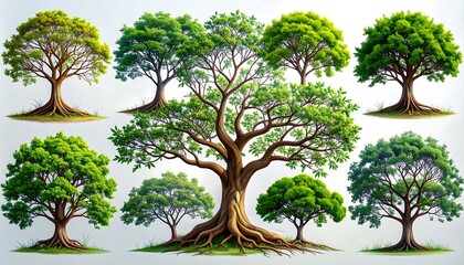 Collection of detailed trees