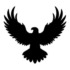 Eagle, Bird Silhouette Illustration Element