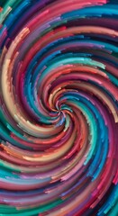 Vibrant swirling colors in a hypnotic spiral