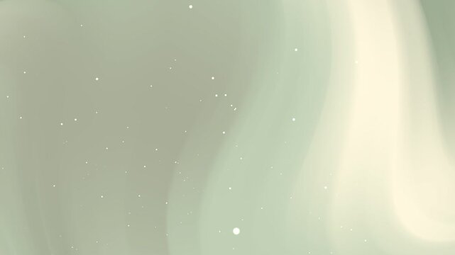 Sage green background graces this abstract blurry canvas dotted with white fluid motion.