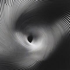 Spiraling vortex with converging silver lines toward a dark central point