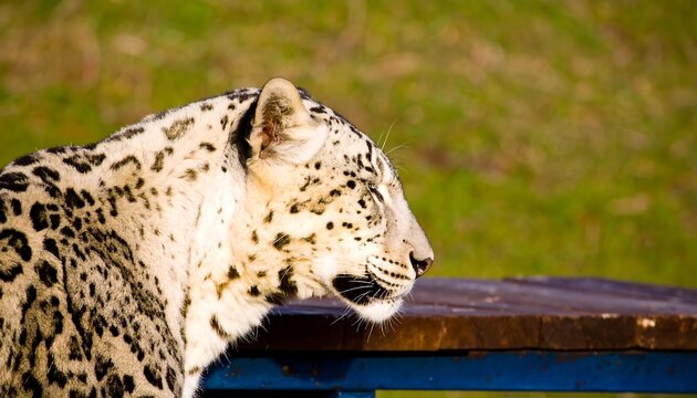 Snow leopard profile