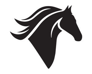 Horse Silhouette Vector Set – Galloping, Jumping, Trotting and Rearing Black Horse Side View Illustration.