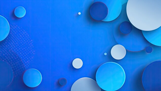 Abstract blue background with overlapping circles