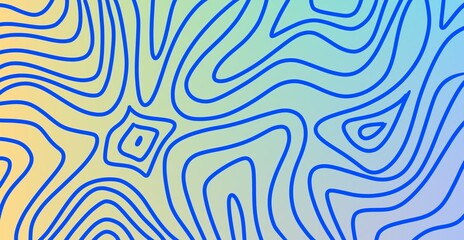 Abstract wavy background. Contour lines background. Doodle wavy line background