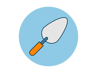 Trowel icon. Tool construction vector icon. Flat illustration concept.