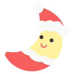 크리스마스 달 캐릭터 일러스트