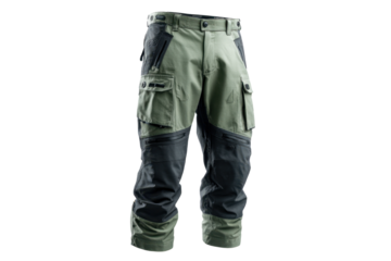 Green Motorcycle Riding Pants on Transparent Background