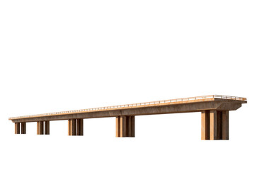 Isolated Concrete Bridge Segment from Right Perspective