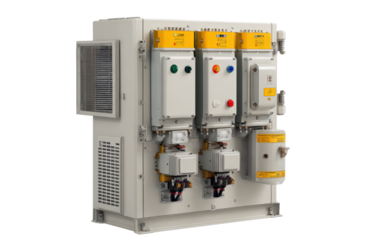 Industrial Ring Main Unit Switchgear on Transparent Background