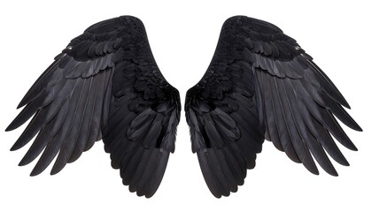Naklejka premium Pair of black angel wings