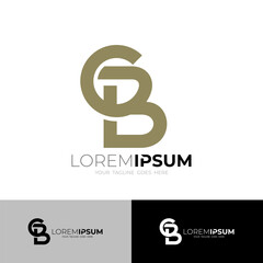 Letter C and B design combination, line style design