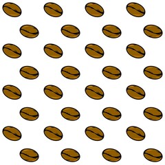 Coffee beans pattern background. vintage coffee beans pattern background. Coffee Beans Illustration for packaging. seamless pattern of coffee beans
