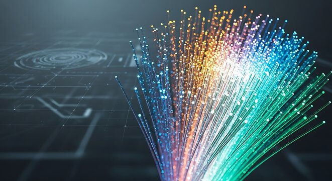 Fiber Optic Cables, Data Transmission, Technology.
