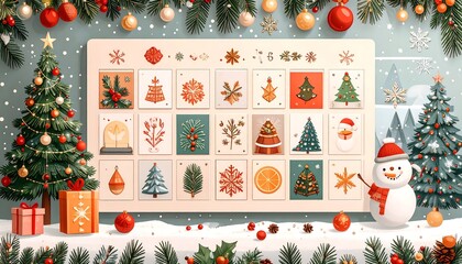Christmas advent calendar graphic