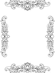 frame with floral ornament