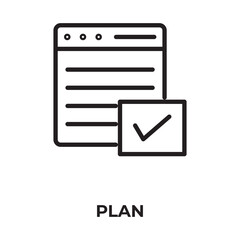 Plan Vector, Icon Or Logo Sign Isolated Symbol Illustration