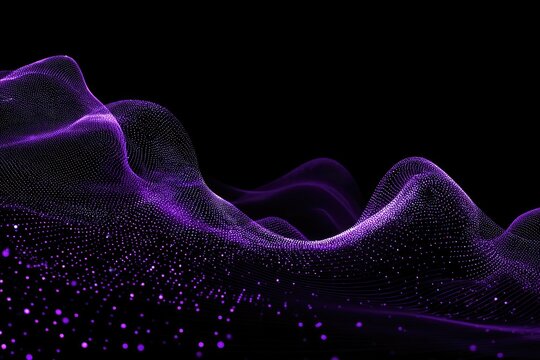 Abstract purple digital landscape on black background (1) - Powered by Adobe