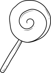 Sweet Lollipop Hand-drawn Vector Graphic