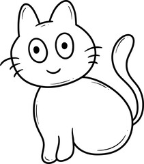 Cute Cartoon Cat Illustration