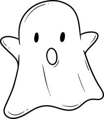 Cute Cartoon Ghost Illustration