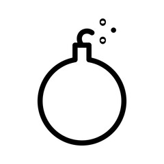 bomb line icon