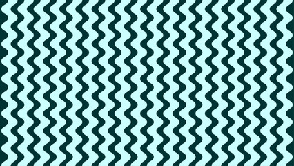 Deep Sea Green and Light Blue Wavy Lines Pattern Background