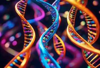 Vibrant DNA Strands in Motion