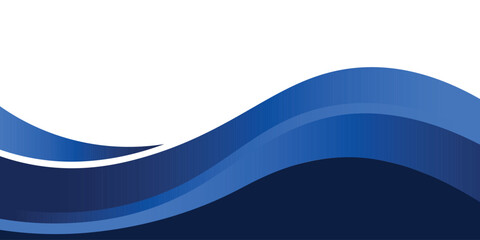 abstract modern header gradient Blue waves in blank background for business banner decoration and cover design illustration
