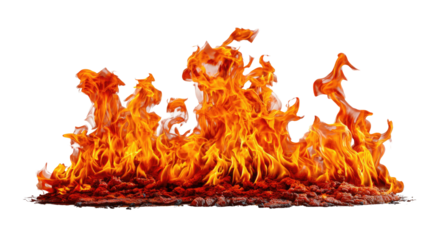 Burning Flames: A captivating shot of vibrant, orange flames, symbolizing energy, destruction, and transformation. Capture the fierce dance of fire in its purest form. 
