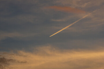 夏の空　夕暮れの時の空と雲295