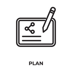 Plan Vector, Icon Or Logo Sign Isolated Symbol Illustration