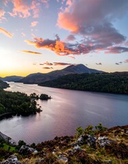Highland Sunset Over Loch