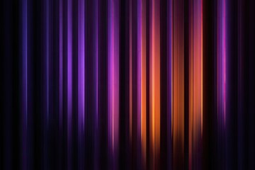 Abstract vertical stripes of dark purple, violet, and orange light