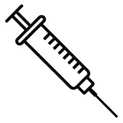 Medical Syringe Injection Icon – Healthcare Vector Illustration
